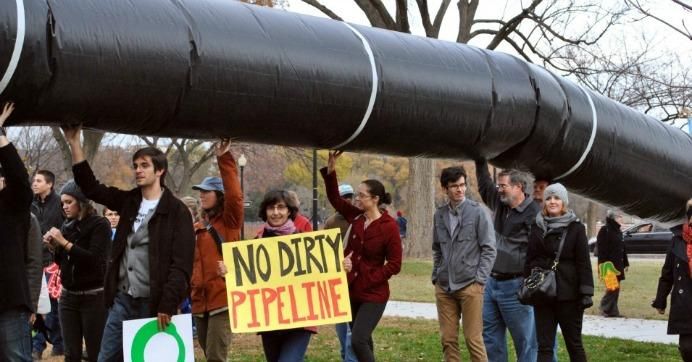 Pipeline protest