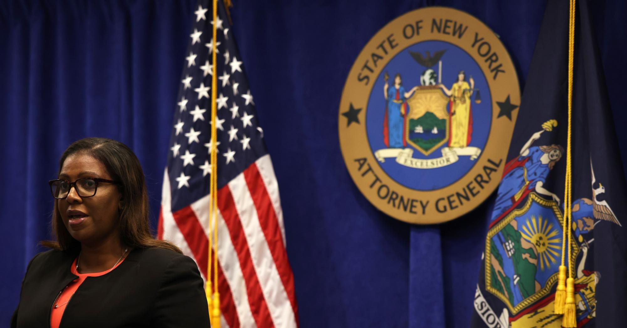 New York Attorney General Letitia James speaks during a press conference announcing a lawsuit to dissolve the NRA on August 6, 2020 in New York City. (Photo: Michael M. Santiago via Getty Images)