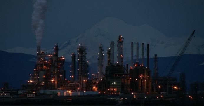 An oil refinery in Washington state.