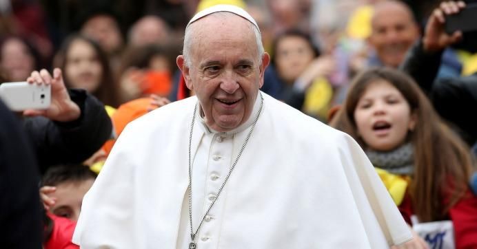Pope Francis on April 03, 2019 in Vatican City