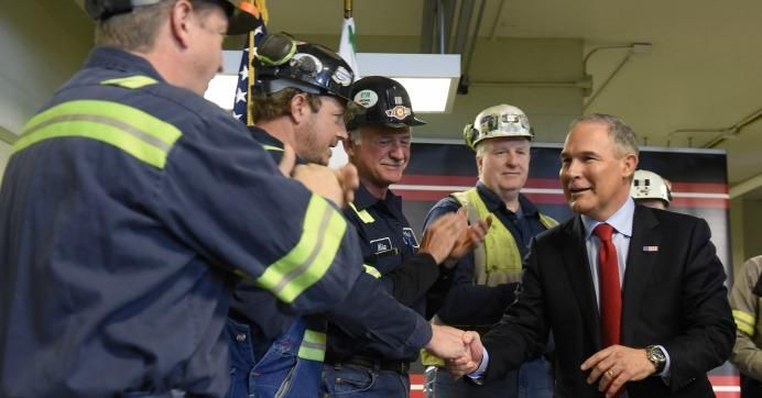 EPA Administrator Scott Pruitt meeting with coal miners in Pennsylvania