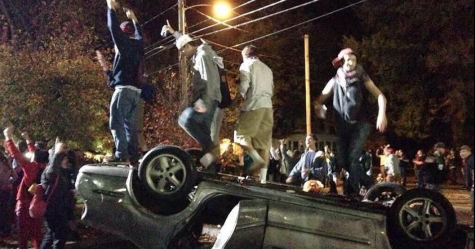 Keene, New Hampshire's annual pumpkin festival turned riotous this weekend. (Photo: Twitter)