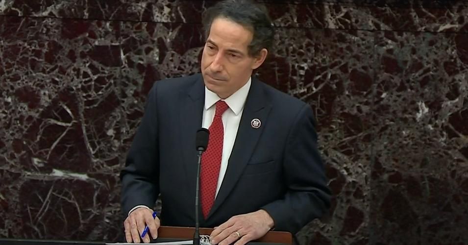 Rep. Jamie Raskin (D-Md.) speaks during opening arguments in the historic second Senate impeachment trial of former President Donald Trump on February 9, 2021. (Photo: Washington Post/YouTube screen grab)