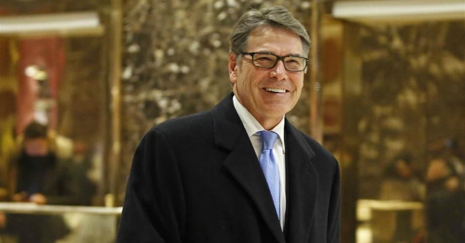 Rick Perry in the gilded halls of Trump Tower