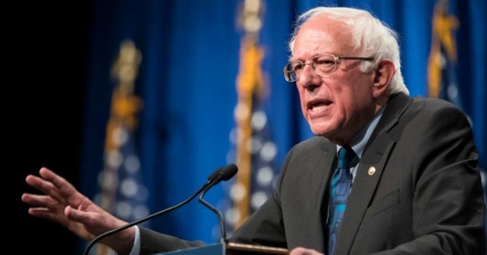 Democratic presidential candidate Sen. Bernie Sanders (I-Vt.) delivers remarks at a campaign function in the Marvin Center at George Washington University on June 12, 2019 in Washington, D.C. 