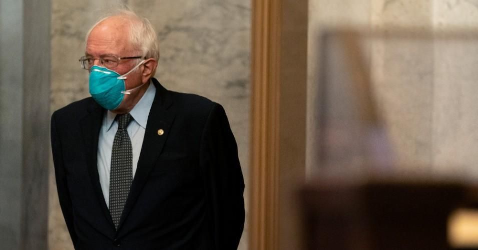 Sen. Bernie Sanders (I-Vt.) arrives at the U.S. Capitol on October 20, 2020 in Washington, D.C.