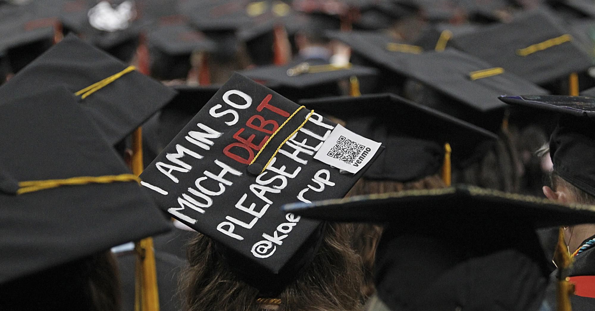The reality of college tuition debt was on display at the Northeastern University graduation at the TD Garden on May 03, 2019.