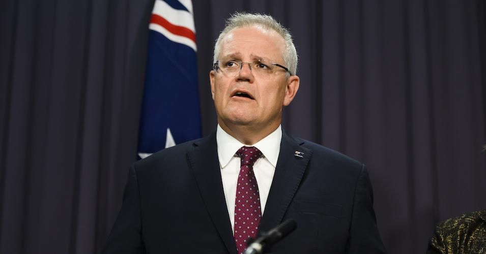 Australian Prime Minister Scott Morrison speaks during a press conference at Parliament House on January 05, 2020 in Canberra, Australia. 