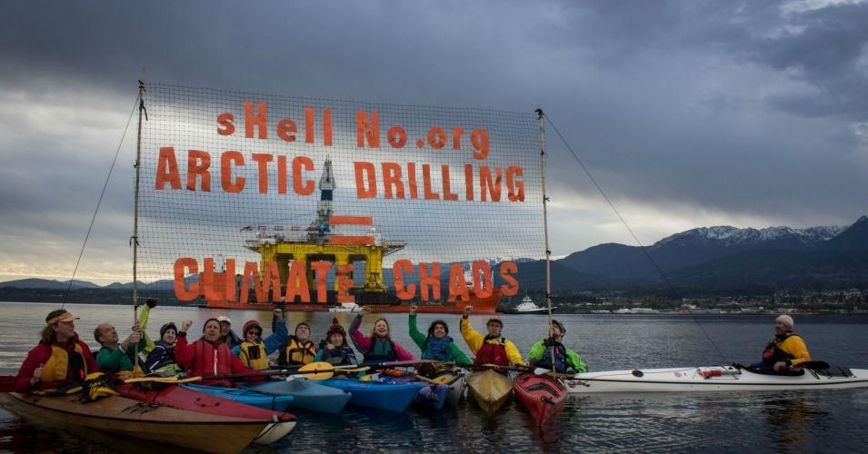 Activists in Seattle protest against Shell's Arctic drilling plans. (Photo: Backbone Campaign/flickr/cc)