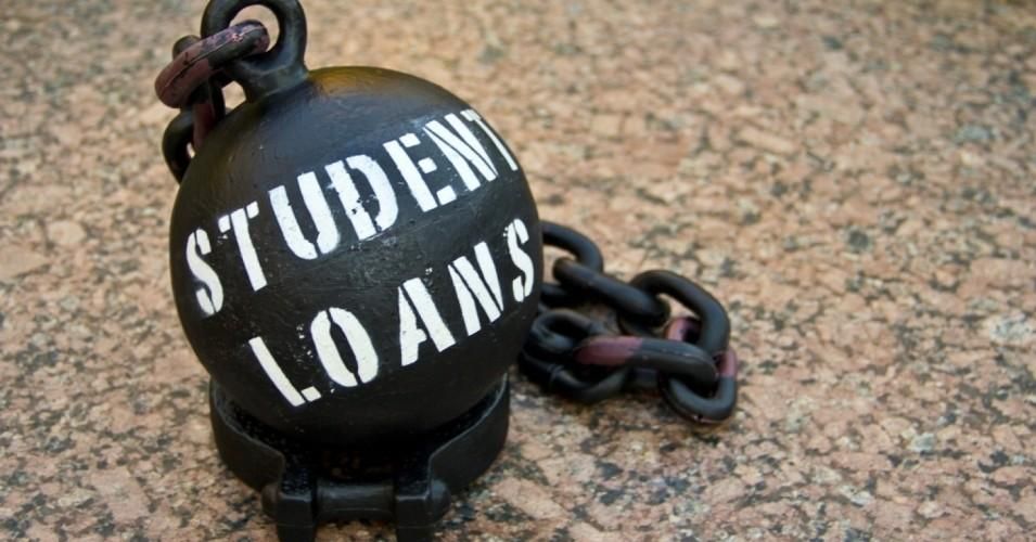 Student debt ball and chain