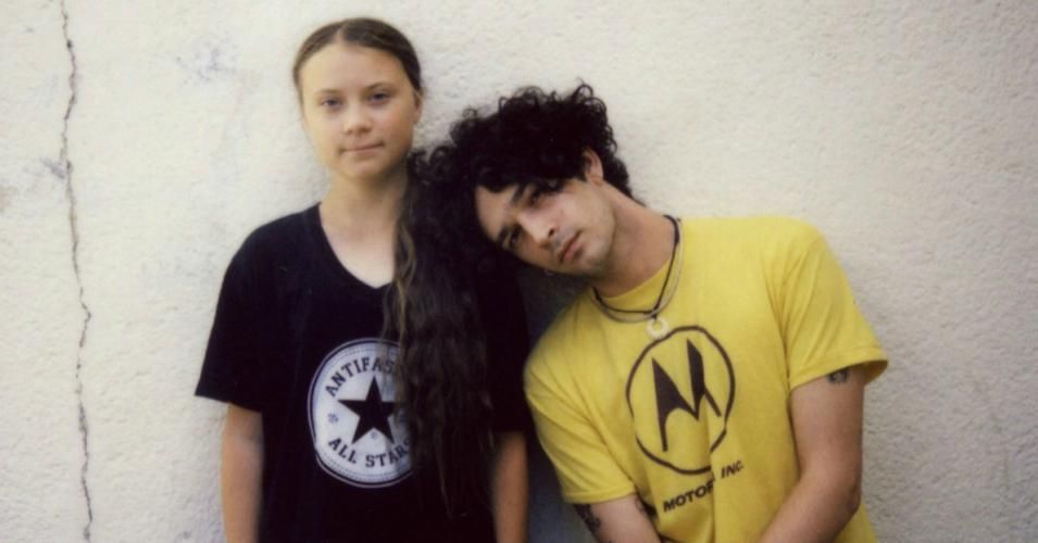 Swedish teen climate activist Greta Thunberg and The 1975's Matty Healy 