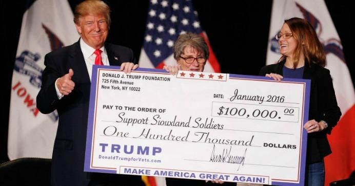 When asked about the investigation's findings, Trump's campaign spokesperson told the Post that Trump "has personally donated tens of millions of dollars...to charitable causes," though no evidence was provided. (Photo: Luke Sharrett/Bloomberg via Getty )