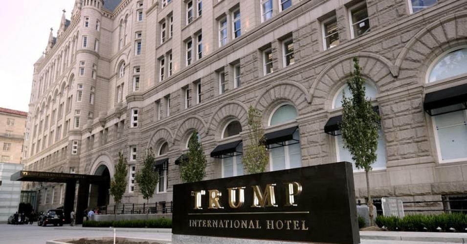 The Trump International Hotel on its first day of business September 12, 2016, in Washington, D.C.