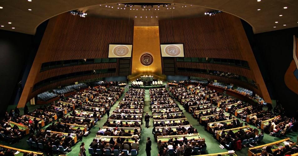 United Nations General Assembly Hall in the UN Headquarters, New York, New York. (Photo: Basil D Soufi/Wikimedia/cc)