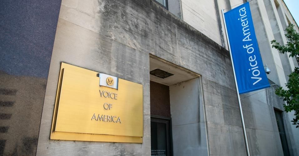The Voice of America building is pictured in Washington, D.C. on Monday, July 13, 2020. (Photo: Caroline Brehman/CQ-Roll Call, Inc via Getty Images)