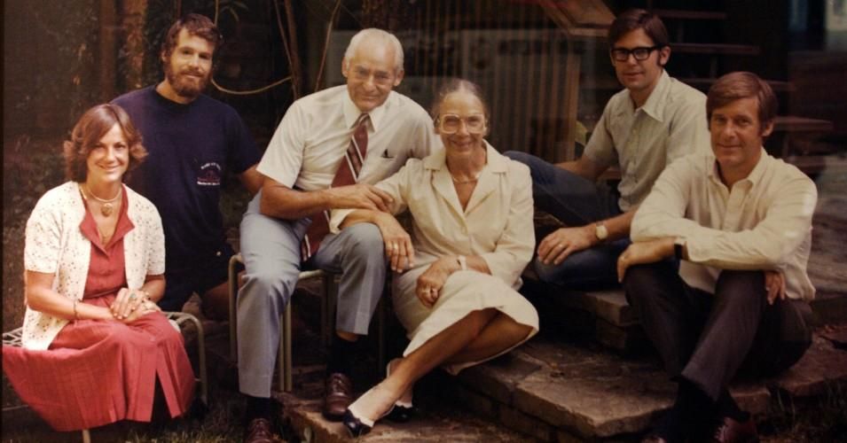 A photograph of Wal-Mart founder Sam Walton and his family is displayed at the Wal-Mart museum, March 17, 2005 in Bentonville, Arkansas. Today Wal-Mart operates many thousands of stores both in the U.S. and abroad. The fiercely anti-union and media-shy company is a target of critics and the Walton family is now the wealthiest on the planet. (Photos by Gilles Mingasson/Getty Images)