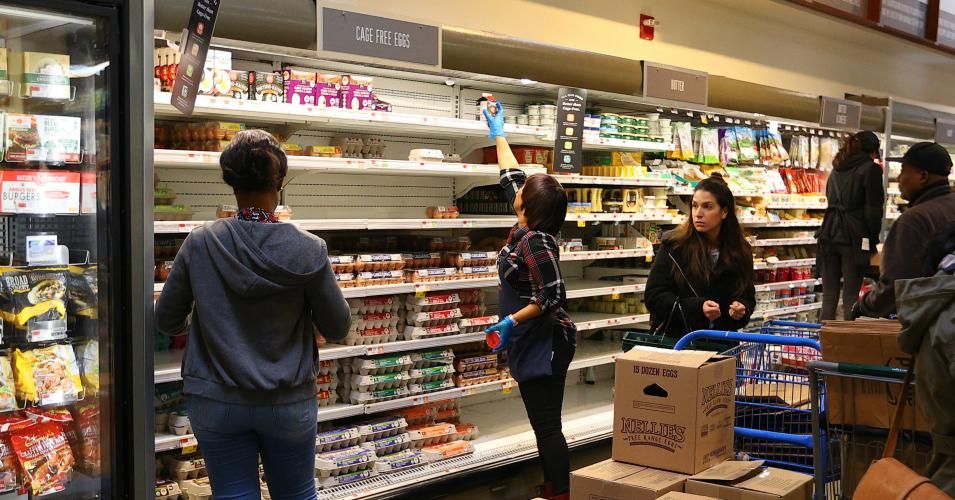 A general view of people shopping in the egg and dairy case on March 13, 2020 at Whole Foods Merket in Vauxhall, NJ. (Photo: Rich Graessle/Icon Sportswire via Getty Images)