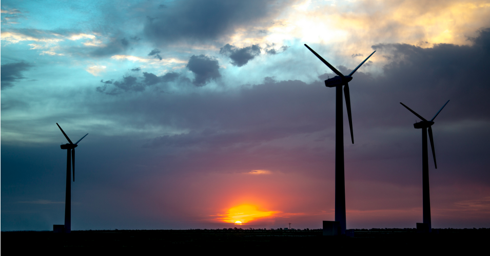 A wind farm in Lubbock, Texas
