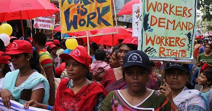 Thousands of sex workers from over 40 countries marched for their rights in Kolkata, India demanding decriminalization. July 2012. (Photo: Piyal Adhikary/EPA)