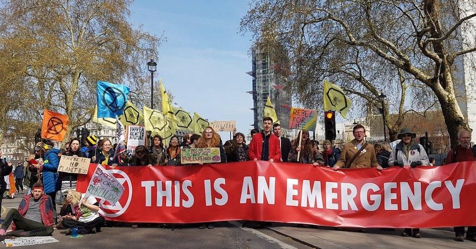 Extinction Rebellion protesters in London.