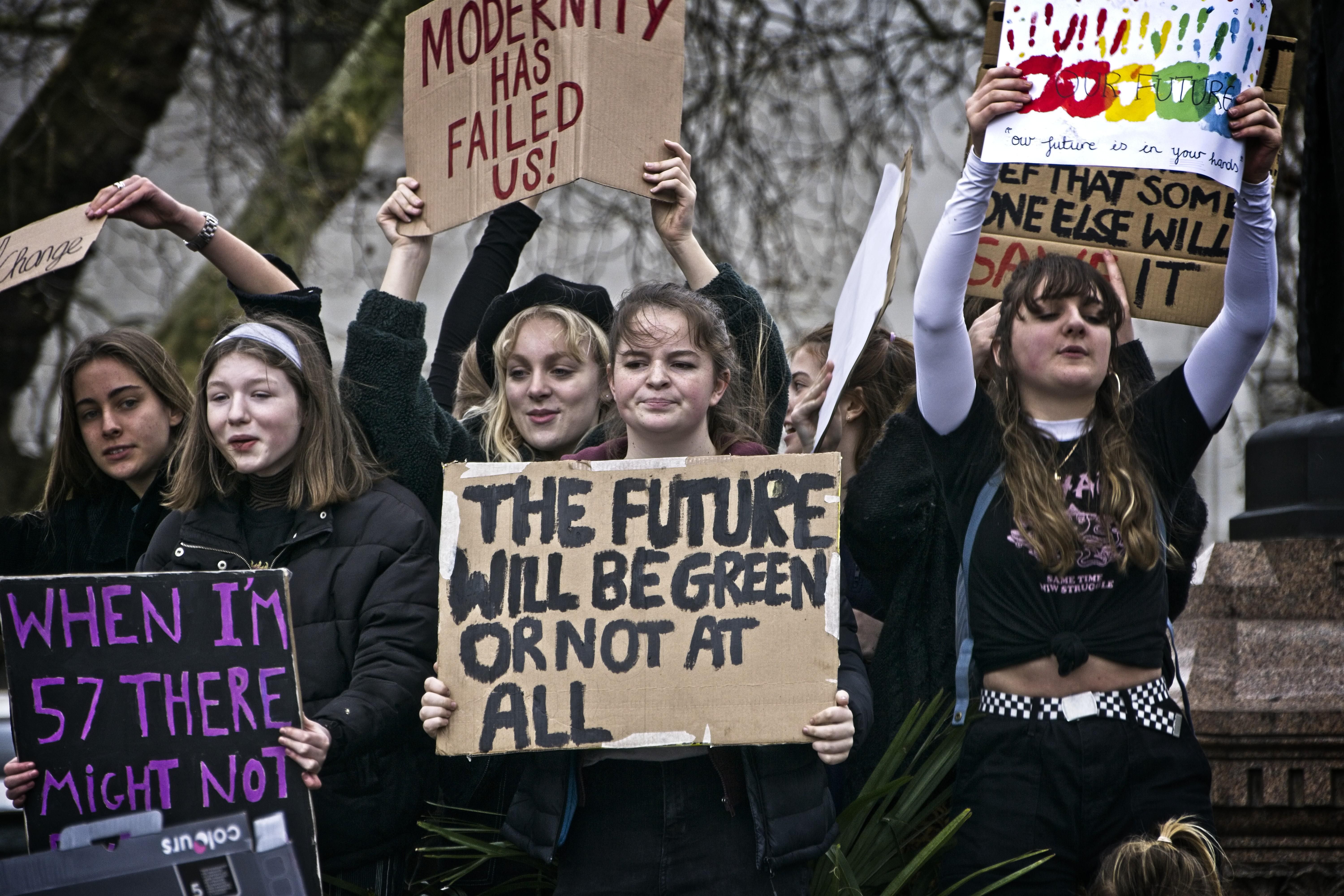 Fighting for a future: Young protesters at the Global Climate Strike in London on March 15, 2019. (Photo: Garry Knight/Flickr)