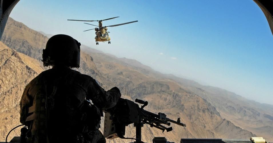 Rear gunner in Afghanistan