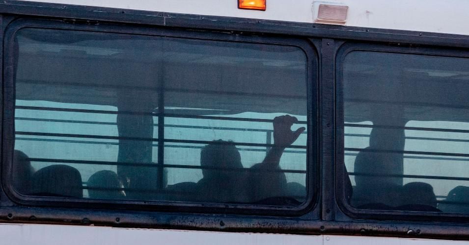 A bus transporting immigrants leaves a temporary facility at a US Border Patrol Station in Clint, Texas, on June 21, 2019. - Lawyers who were able to tour the facility under the Flores Settlement, which governs detention conditions for migrant children, said they witnessed inhumane conditions of overcrowding, and about 250 children being held over the limit of 72 hours, some saying they were there for weeks in overcrowded cells. (Photo: Paul Ratje / AFP)