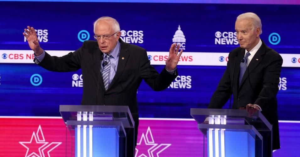 Democratic presidential candidates participate the presidential primary debate at the Charleston Gaillard Center on February 25, 2020 in Charleston, South Carolina. (Photo: Win McNamee/Getty Images)