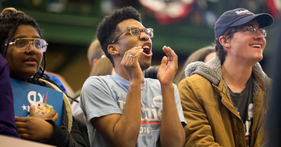  Supporters of Democratic presidential candidate, Sen. Bernie Sanders (I-VT), cheer during his event at Nashua Community College on December 13, 2019 in Nashua, New Hampshire. The Iowa Caucuses are less than two months away. (Photo: Scott Eisen/Getty Images)