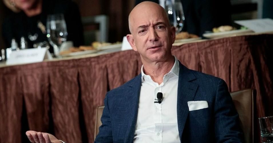 Jeff Bezos built his business with the extraordinary advantage of minimally-taxed sales on Amazon to offer discounts while undercutting competitors, pushing many of them out of business. (Photo: Drew Angerer/Getty Images)