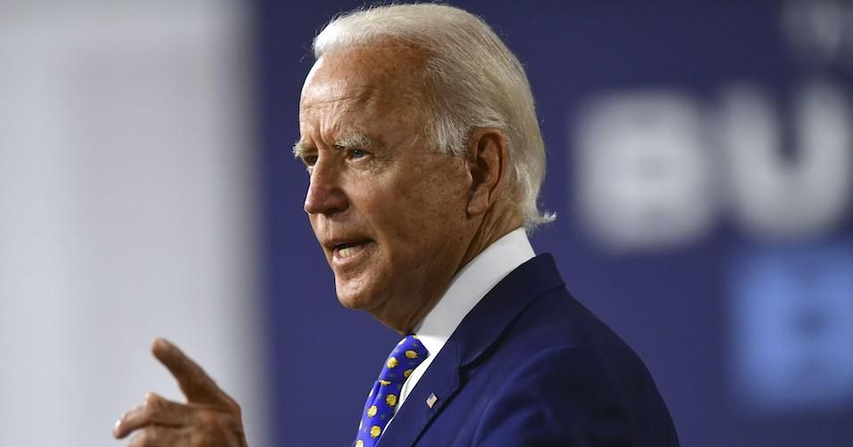 Biden was risky because of his swampy record because he had so little to offer so many people in such deep crisis. (Photo: Mark Makela/Getty Images)
