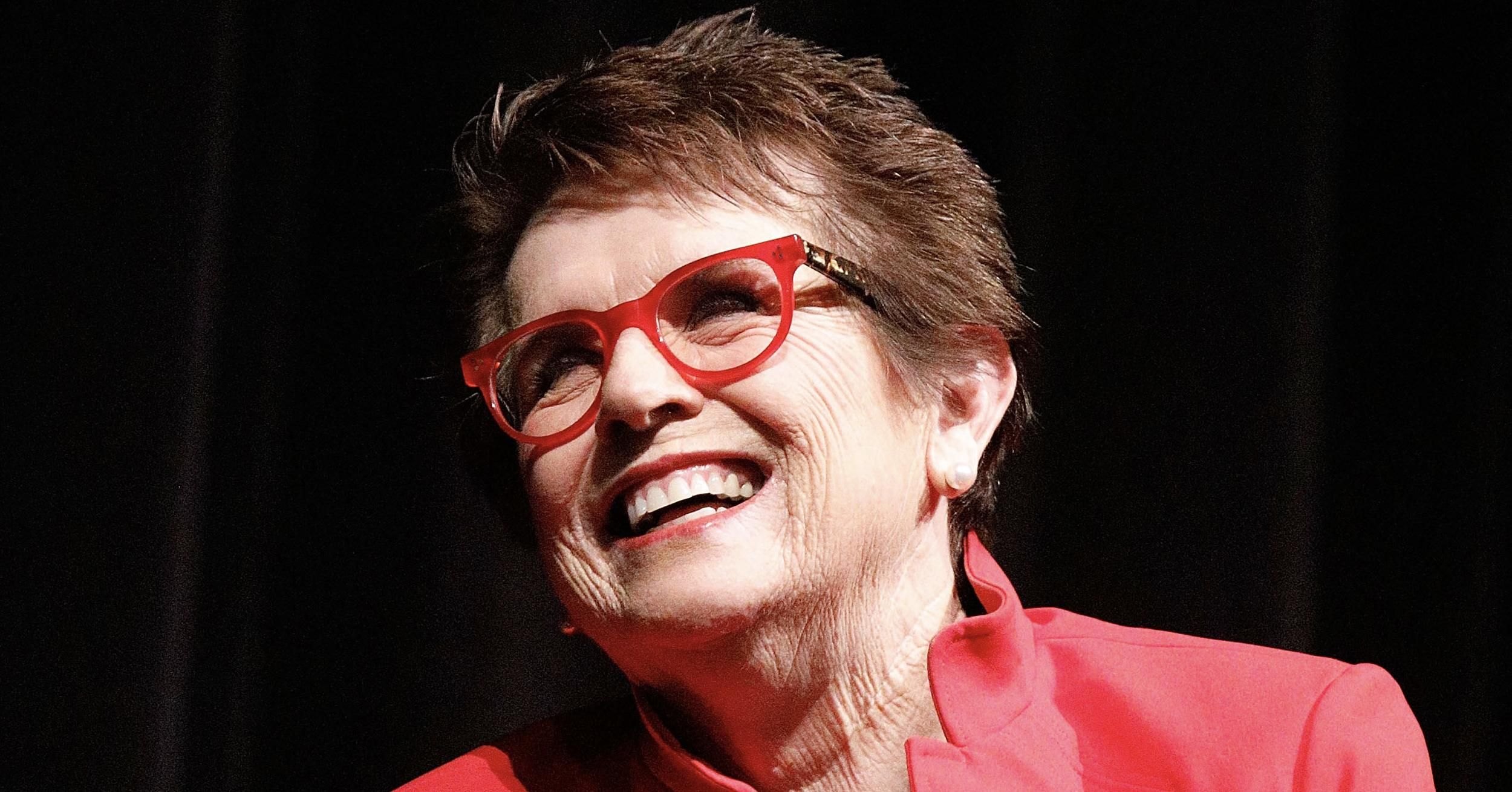 Tennis player Billie Jean King on stage during MOMA's Contenders Screening of "Battle of the Sexes" at MOMA on December 18, 2017 in New York City. (Photo: by Lars Niki/Getty Images for Museum of Modern Art, Department of Film)