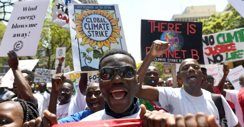 Young people and their allies across the world took part in the largest global climate protests in history on September 20, 2019, demanding globale leaders act immediately and urgently to stop the climate crisis. (Photo: Simon Maina/AFP/Getty Images)