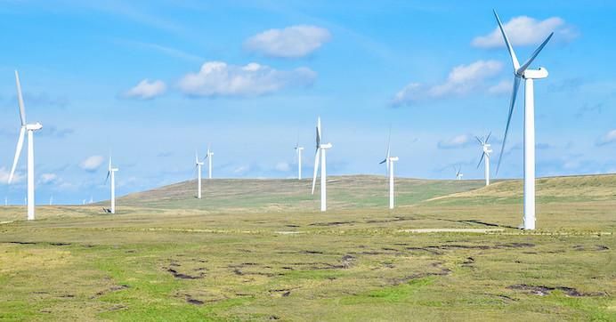 A wind farm in Rochale in the UK.