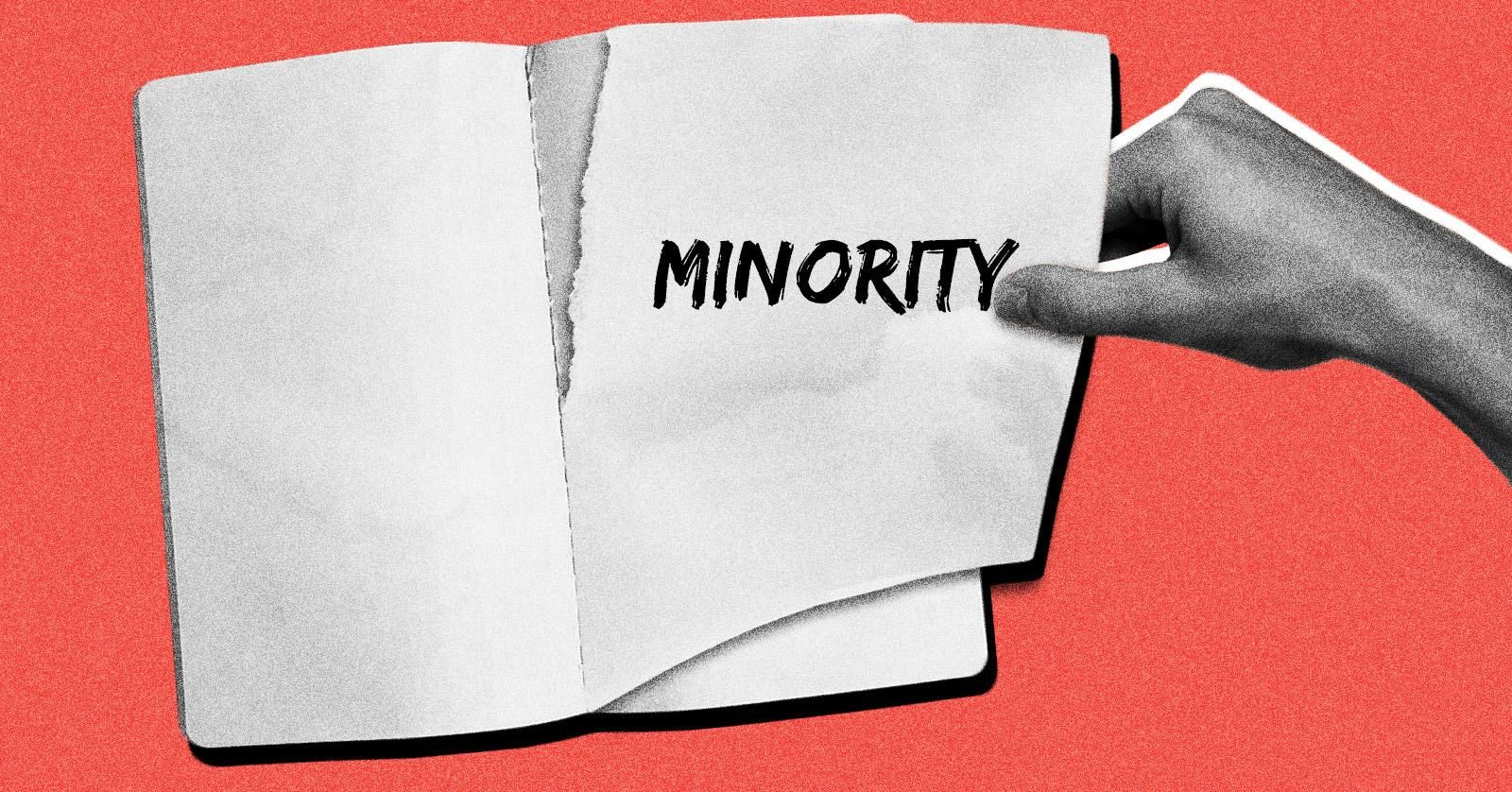 "If you believe words have power–or can disempower–the “minority” labeling of Black and brown people has surely played no small part in our concerns being ignored or perpetually diluted by white politicians, businesses, and voters," writes Jackson. (Image: Grist / Viktoriya Kuzmenkova / nndanko / Getty Images)