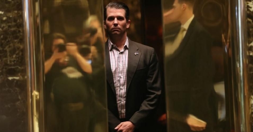 Donald Trump Jr. arrives at Trump Tower in New York City. The president's son is under fire for meeting with a Kremlin-connected lawyer during the campaign. 