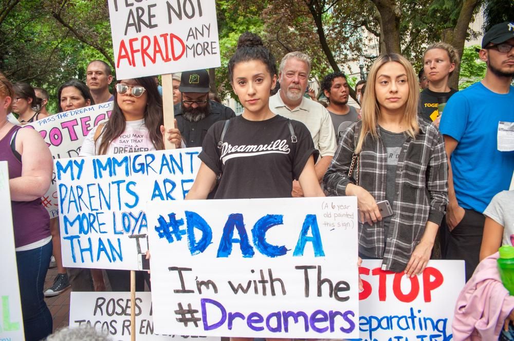 Supporters rally to protect DACA, 2017 (Photo: Shutterstock)