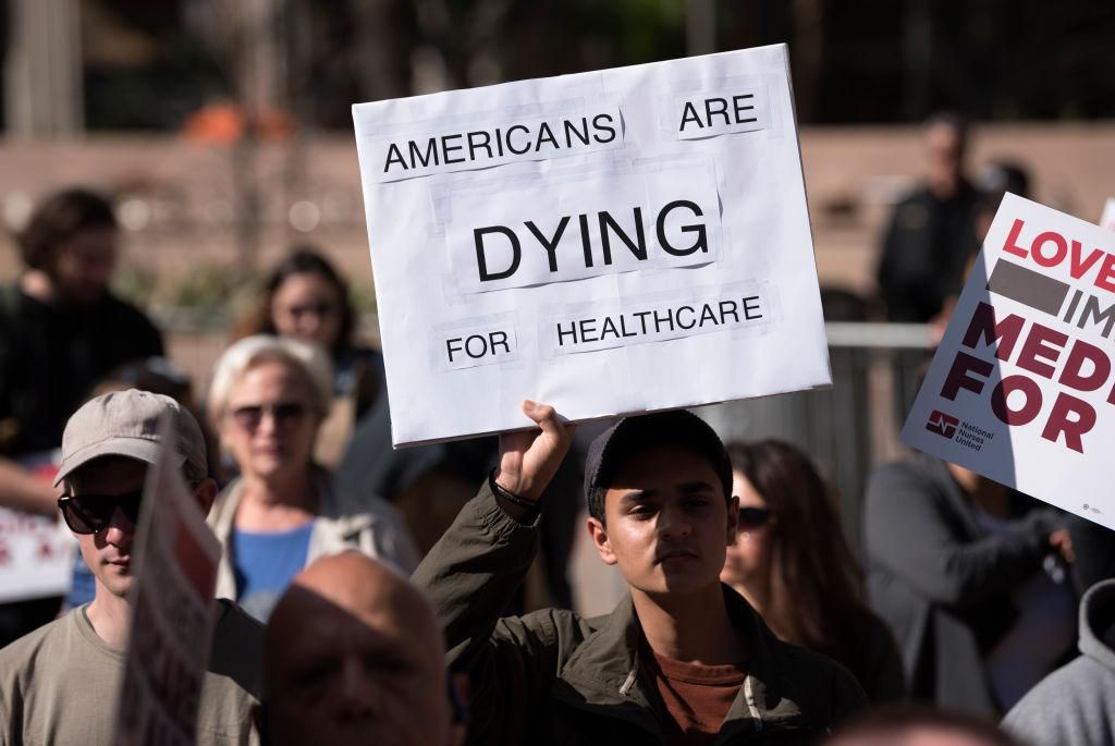 The only comprehensive solution is Medicare for All. (Photo by Ronen Tivony/NurPhoto via Getty Images)