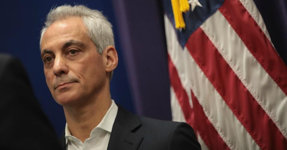 Mayor Rahm Emanuel listens to a speaker during a press conference on March 12, 2018 in Chicago, Illinois. (Photo: Scott Olson/Getty Images)