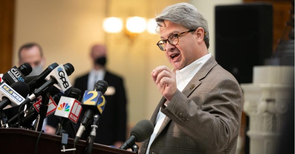 Gabriel Sterling, a Republican who oversees Georgia's voting systems, has condemned the threats to election workers being made by Trump supporters. "It has all gone too far, all of it," Sterling said. "Someone's going to get hurt. Someone's going to get shot. Someone's going to get killed," he added. (Photo: Jessica McGowan/Getty Images)