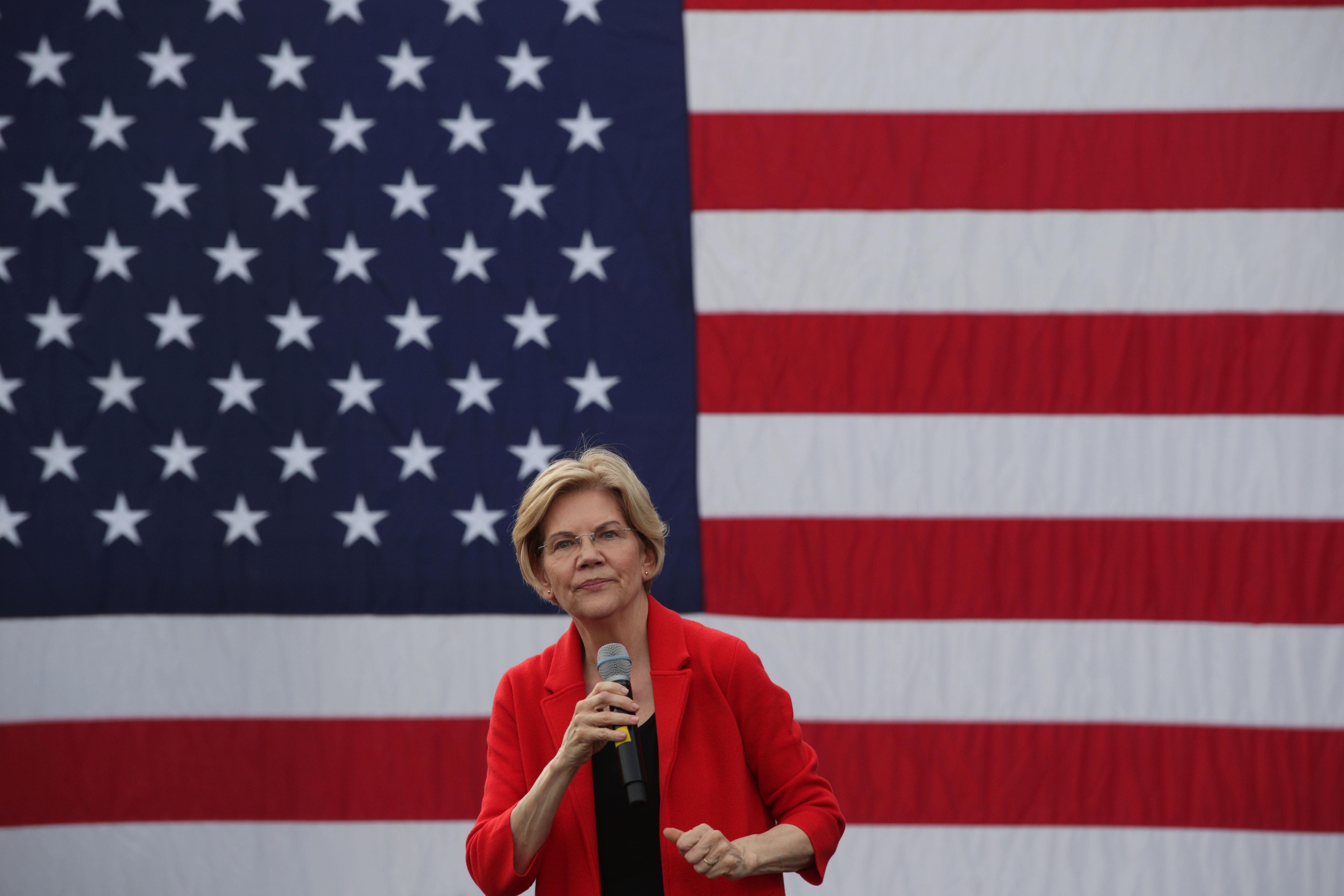The strength of Warren’s campaign is a series of detailed policy proposals aimed at correcting a series of corrupting inequities in American life. (Photo by Alex Wong/Getty Images)