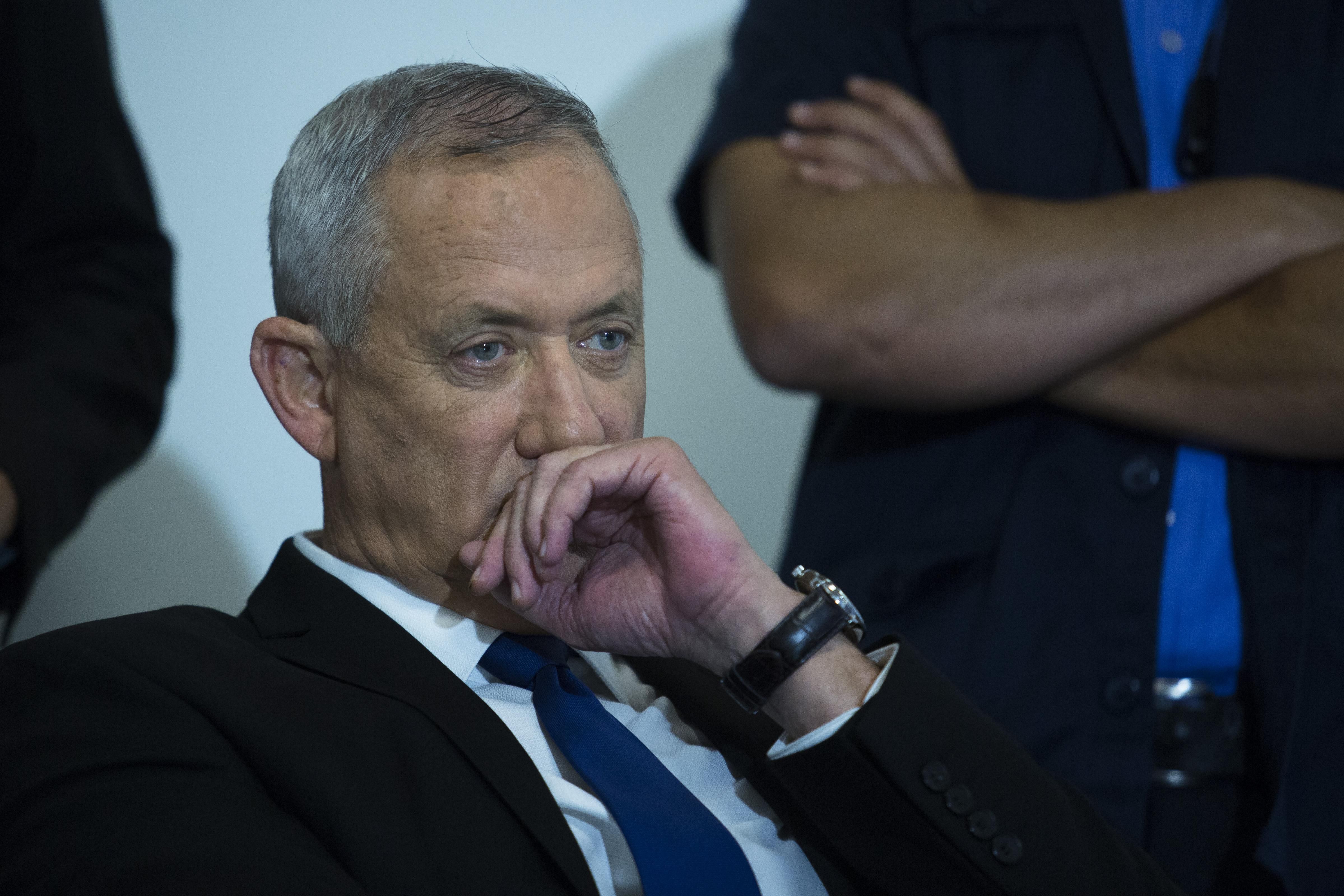 Gantz (pictured above) had recently boasted about sending "parts of Gaza back to the Stone Age." (Photo: Amir Levy/Getty Images)