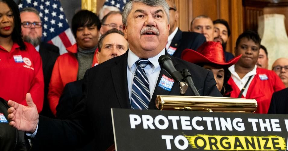Richard Trumka, president of the AFL-CIO, speaking at a press event to support the H.R. 2474, the Protecting the Right to Organize (PRO) Act. (Photo: Michael Brochstein / Echoes Wire/Barcroft Media via Getty Images)