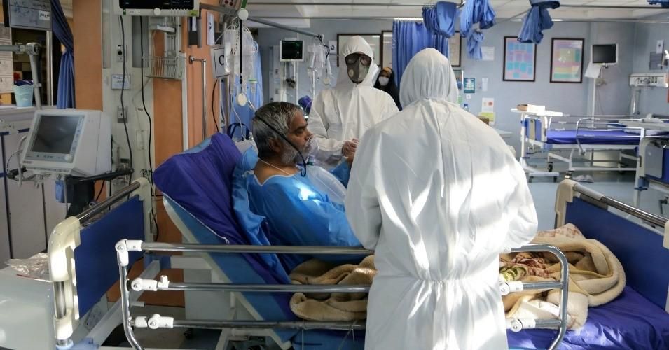 General view of a hospital where health officers, wearing masks and special protective suits, take care of a patient infected by the coronavirus (COVID-19) at a hospital in Tehran, Iran on March 02, 2020. (Photo: Fatemeh Bahrami/Anadolu Agency via Getty Images)