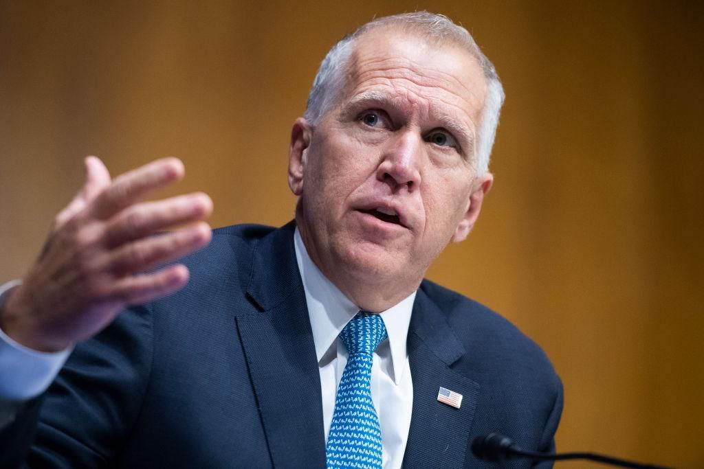 Senator Thom Tillis (above), who authored the felony streaming legislation, launched a "discussion draft" of the so-called Digital Copyright Act. (Photo by Tom Williams-Pool/Getty Images)