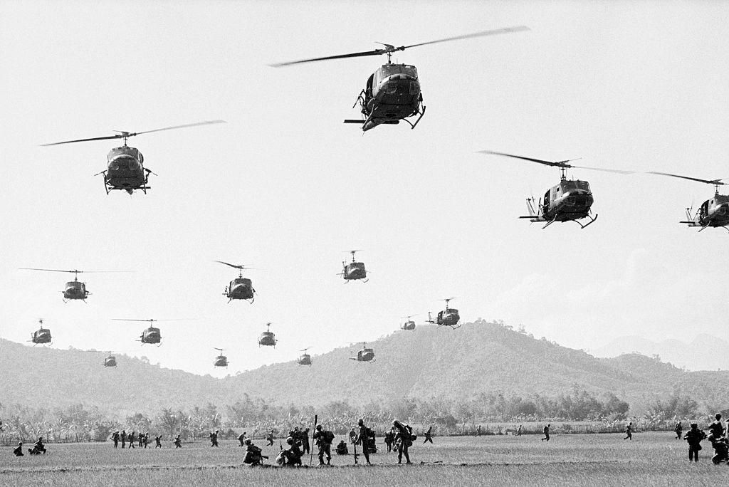 US helicopters land under heavy sniper fire near Bong Son in South Vietnam during Operation Eagle's Claw. (Photo: Bettmann / Contributor)