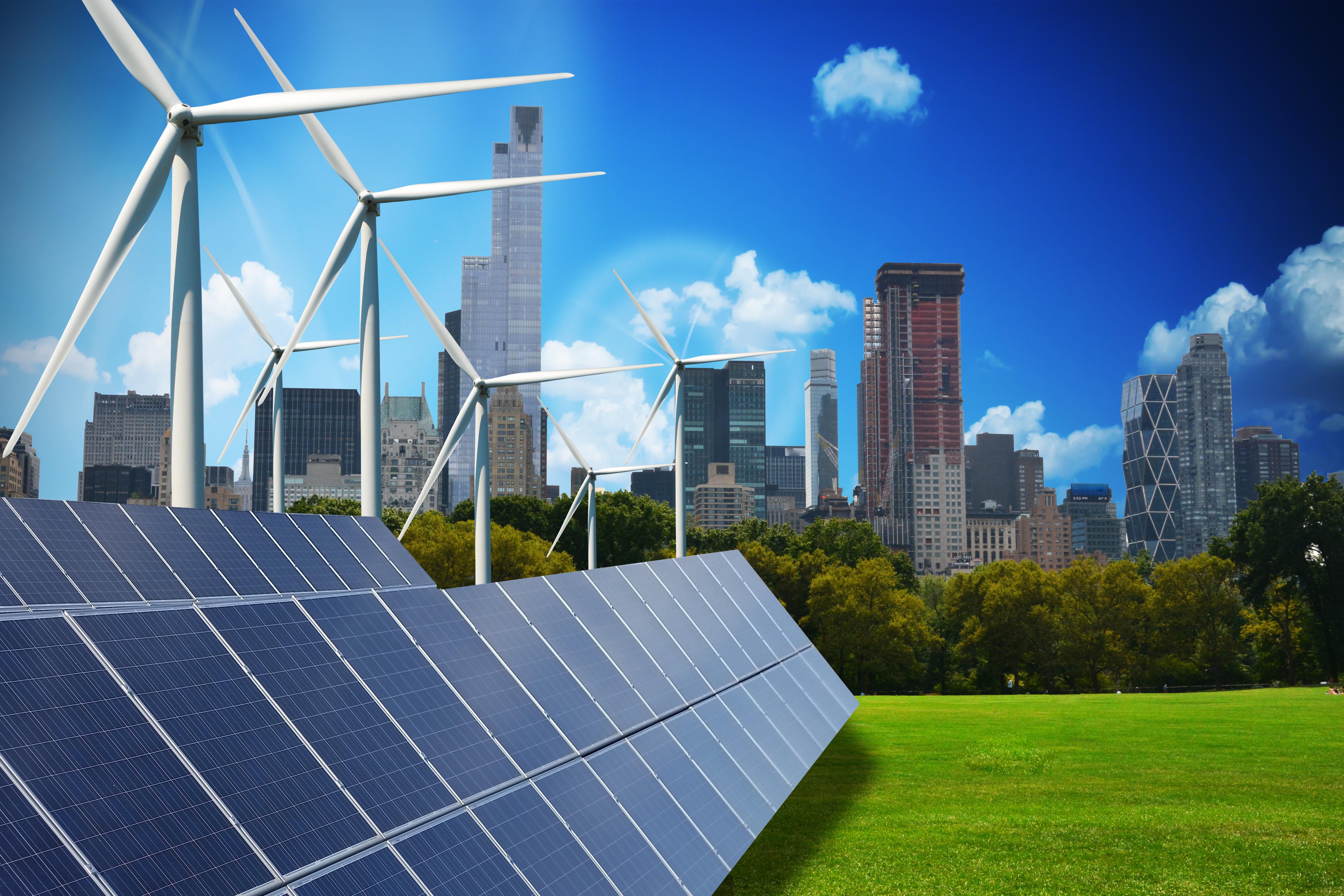 Green cities powered only by renewable energy sources—save money, their health, and our planet. (Photo: Eviart / Shutterstock.com) 