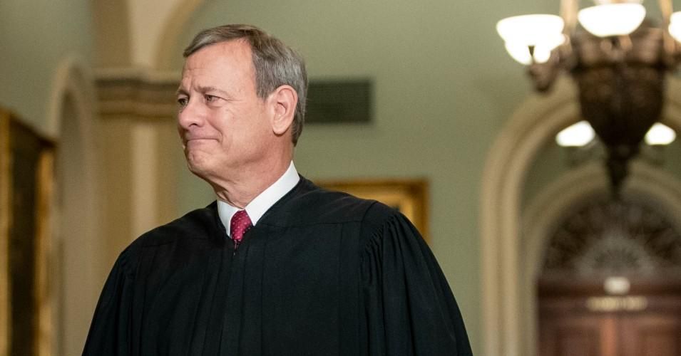 Supreme Court Chief Justice John Roberts arrives to the Senate chamber for impeachment proceedings at the U.S. Capitol on January 16, 2020 in Washington, D.C.