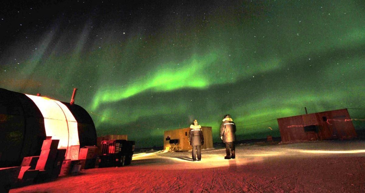 Scientists in the Arctic observe the Aurora Borealis. (Photo: US Department of Defense)