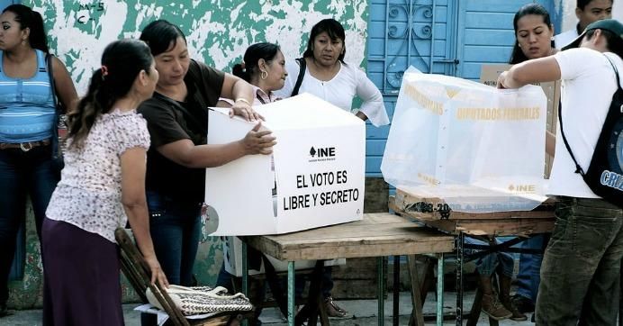 Polling spot in Chiapas, Mexico